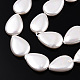 Galvanoplastie des brins de perles de coquille d'eau douce naturelle SHEL-R049-026A-2