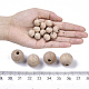 Perles en bois de hêtre naturel WOOD-T020-01B-4