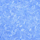 透明なガラスラッパビーズ  丸い穴  ライトブルー  3~8x2mm  穴：0.7mm  約450g /ポンド SEED-N005-001-C08-3