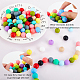 DICOSMETIC 75Pcs 15 Colors Round Silicone Beads Silicone Loose Beads Bulk 15mm Round Beads Macaron Color Beads Round Assorted Beads for Craft Jewelry DIY Making SIL-DC0001-02-4