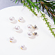Poussoirs d'oreilles en perles acryliques X-OACR-WH0002-01A-4