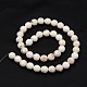 Faceted Round Natural Magnesite Beads Strands G-O111-02-6mm-2