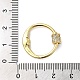 Rack Plating Brass Micro Pave Clear Cubic Zirconia Screw Carabiner Lock Charms KK-D047-08G-3