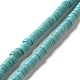 Brins de perles synthétiques teintes en turquoise G-E594-20A-1