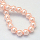 Chapelets de perles rondes en verre peint X-HY-Q003-6mm-05-4