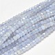 Brins de perles rondelles naturelles d'agate bleu clair à facettes G-F289-04-1
