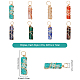 CHGCRAFT 32Pcs 8 Colors Natural Crystal Pendant Quartz Gemstone Pendant with Golden Tone Copper Wire Wrapped Column Shape Charm for Necklace Jewelry Making DIY Craft FIND-CA0006-53-2
