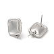 Accessoires de boucles d'oreilles carrées en laiton KK-M270-24G-4