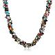 Cru jetons colorés de pierres précieuses perles colliers NJEW-BB16531-C-1