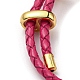 Leather Braided Cord Bracelets BJEW-G675-06G-01-3