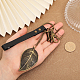 Chgcraft ciondolo vintage a forma di trifoglio decorazione fermaglio in lega ciondoli per decorazione pendente borsa accessori fai da te KEYC-CA0001-45-3