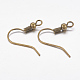 Brass Earring Hooks X-KK-S075-AB-NF-2