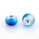 Two Tone Frosted Glass European Beads GPDL-J013-02-1