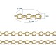 Brass Flat Oval Cable Chains X-CHC025Y-G-3