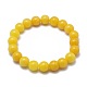 Bracciali elasticizzati con perle di giada giallo naturale X-BJEW-K212-A-038-2