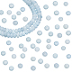Nbeads 2 Stränge natürliche Aquamarin-Perlenstränge G-NB0004-94A-7