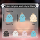SUNNYCLUE 1 Box 80Pcs 4 Colors Ghost Charm Bulk Halloween Enamel Charms Ghost Charms Cartoon Cute White Black Halloween Charm for jewellery Making Charms DIY Earrings Bracelet Necklace Craft Supplies FIND-SC0004-44-2