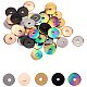 UNICRAFTALE 50pcs 5 Colors 6mm Disc Spacer Beads Stainless Steel Flat Round Loose Beads Jewelry Metal Spacers Beads Finding for DIY Bracelet Necklace Jewelry Making STAS-UN0002-09-2