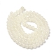 Chapelets de perles rondes en verre imitation jade peint X-DGLA-Q021-8mm-01-2