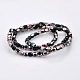 Half Plated Glass Faceted Drum Beads Strands GLAA-A032-4mm-HP08-2