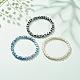 3 bracelet en perles de mala 3 couleurs. BJEW-JB08251-2
