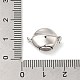 Rhodium Plated 925 Sterling Silver Bayonet Clasps STER-G038-19P-3