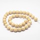 Natural Fossil Round Bead Strands X-G-O151-02-6mm-2