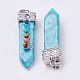 Natural & Synthetic Mixed Stone with Synthetic & Natural Natural & Synthetic Mixed Stone Chakra Big Pendants G-E415-A-3