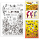 PH PandaHall Sunflower Clear Stamps DIY-WH0618-0035-1