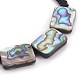Bracelets de perles tressées en coquillage d'ormeau naturel/paua BJEW-JB03994-2