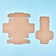 クラフト紙ギフトボックス  折りたたみボックス  正方形  バリーウッド  完成品：15x15x6.3cm 内側のサイズ：13x13x6cm 展開サイズ：43.1x43.1x0.03cmと37.5x24x0.03cm CON-K006-06A-01-3