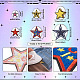 Broderie informatisée étoile en polyester thermocollant sur les patchs PATC-TAC0001-02-4