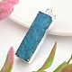 Rectangle Dyed Natural Drusy Agate Pendants G-I139-04S-2