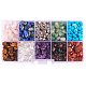 PandaHall Elite 1 Box 10 Style Irregular Gemstone Chip Beads with Antique Silver Mixed Style Tibetan Style Alloy Bead Caps and Tibetan Style Alloy Spacer Beadsfor DIY Spacer Beads Making DIY-PH0020-41AS-1