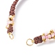 Fabbricazione di braccialetti con perline intrecciate in filo di poliestere e nylon AJEW-JB00945-04-2