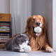 犬のおもちゃ織りロープセット  犬のゲーム結び目のおもちゃ  小さな犬の研削歯のクリーニングモデリング  ホワイト  61.5mm AJEW-WH0002-52-6