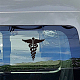 4 個 4 スタイルバレンタインデーペット防水自己粘着車のステッカー  車の反射デカール  オートバイの装飾  ブラック  聴診器の模様  200x200mm  1個/スタイル DIY-WH0308-225A-002-5