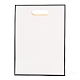 長方形の紙袋  紙袋をひっくり返します  ハンドルとプラスチック窓付き  ホワイト  35x25x15cm ABAG-I005-01B-04-4