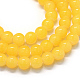 Chapelets de perles rondes en verre imitation jade peint DGLA-Q021-4mm-30-1