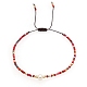 Bracelets de perles tressées en perles d'imitation de verre et graines WO2637-06-1