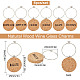 Sunnyclue 12 pz 6 stili di ciondoli in vetro di vino in legno naturale WOOD-SC0001-35-2