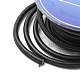 環境に優しいシープスキンレザーコード  革のアクセサリーコード  ジュエリーDIY製版材料  ブラック  5mm  5 m /ロール WL-E012-5mm-07-3