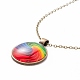 Collar del orgullo del arco iris NJEW-F290-01C-1