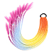 Fibre haute température tresses colorées pièce de cheveux queue de cheval dreadlocks ornements de cheveux OHAR-PW0003-203-21-1