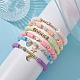 Set di braccialetti elasticizzati con perline di perle di plastica ABS e argilla polimerica da 6 stili BJEW-JB09674-2