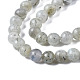 Chapelets de perles rondes en labradorite naturelle G-S158-4mm-3