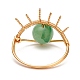 Set di anelli di avventurina verde naturale potere curativo per uomo donna X1-RJEW-TA00007-03-6