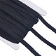 GORGECRAFT 30 Yards Flat Drawstring Cord Black Draw String Replacement Rope Soft Polyester Cords Roll Ribbon Knit for Sweatpants Garment Accessories Drawcord Replacements 0.39