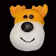 Рождественская тема в форме головы оленя мягкая игрушка для стресса AJEW-P085-05-1
