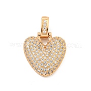 Латунные микропаве прозрачные подвески с фианитом KK-B099-01G-V